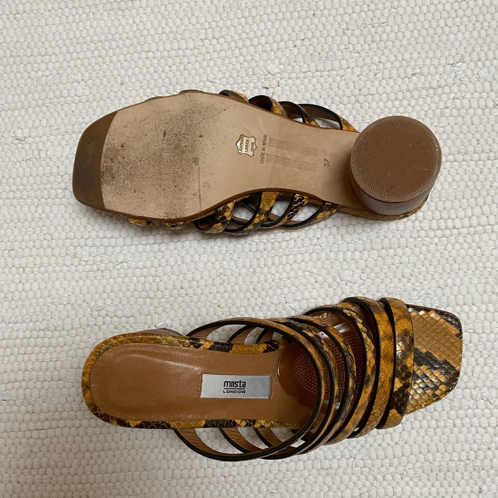 Miista snake effect leather sandal size 37 - Picture 3 of 6